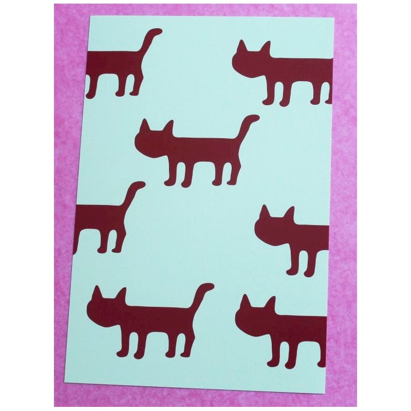 Carte postale 'Silhouette Neko' Carte postale 'Silhouette Neko'