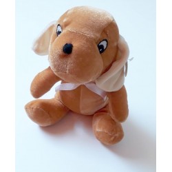 Peluche chien 'assis' 'Pluchon' marron 