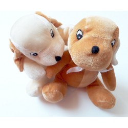 Peluche chien 'assis' 'Pluchon' beige 