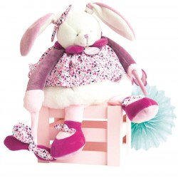Doudou d'activités 'Lapin rose' Doudou & Compagnie