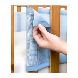 Tour De Lit Aere Et Respirant 2 Cotes En Bleu Ciel