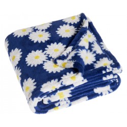 Plaid-couverture- Marguerites Printemps 