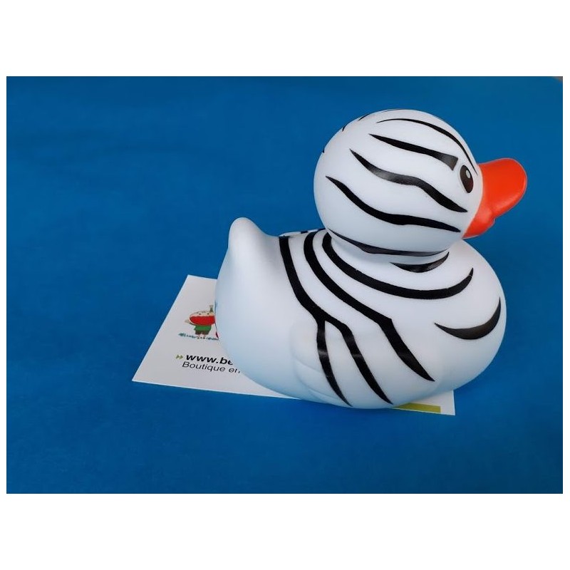 Canard de bain décor "zèbre" Canard de bain décor "zèbre"