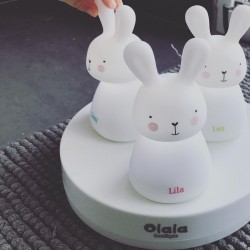 Veilleuse Trio Lapins Léo Léni Lila