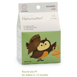 Sucette Caoutchouc naturel Bout Rond  6-12 mois 