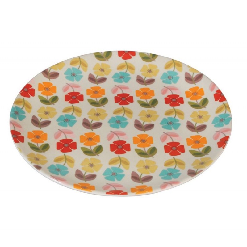 Assiette en mélanine "Fleurs colorées" Assiette en mélanine "Fleurs colorées"