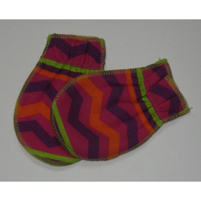 Moufles 0- 3 mois 'orange-violet-rose' Moufles 0- 3 mois 'orange-violet-rose'