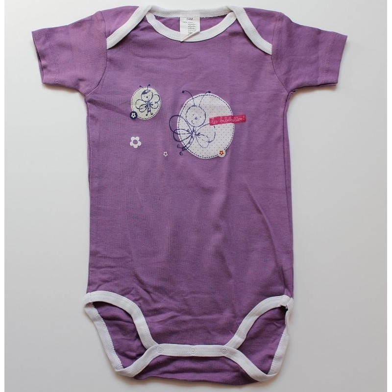Body mauve avec motifs 24 mois Body mauve avec motifs 24 mois