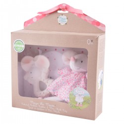 Anneau de dentition + mini Peluche Souris en coffret 