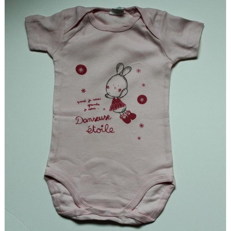 Body motif rose 12 mois Body motif rose 12 mois