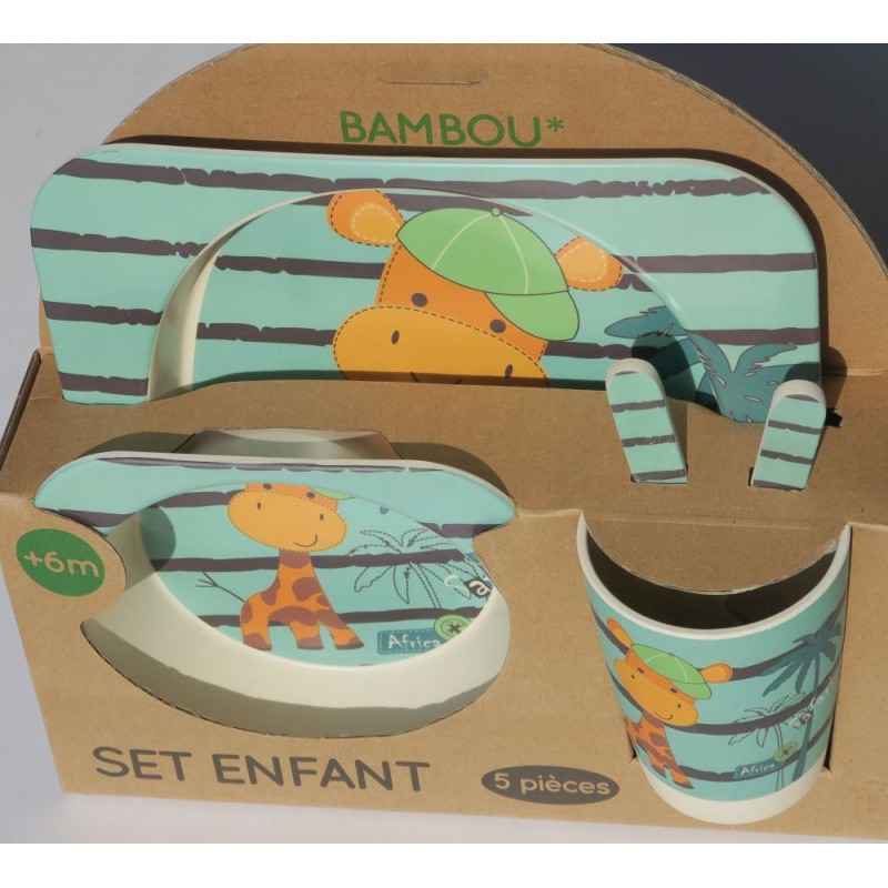 Set repas 5 pièces Bambou Set repas 5 pièces Bambou
