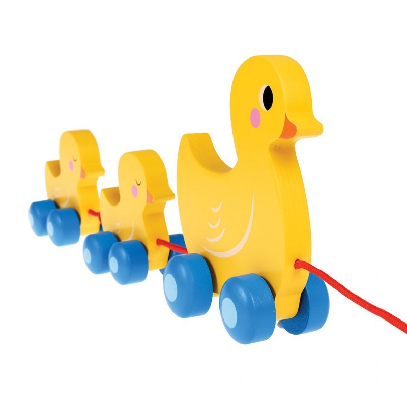 La famille canards Jouet à tirer en bois La famille canards Jouet à tirer en bois