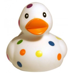 Canard de bain motifs pois lumineux 