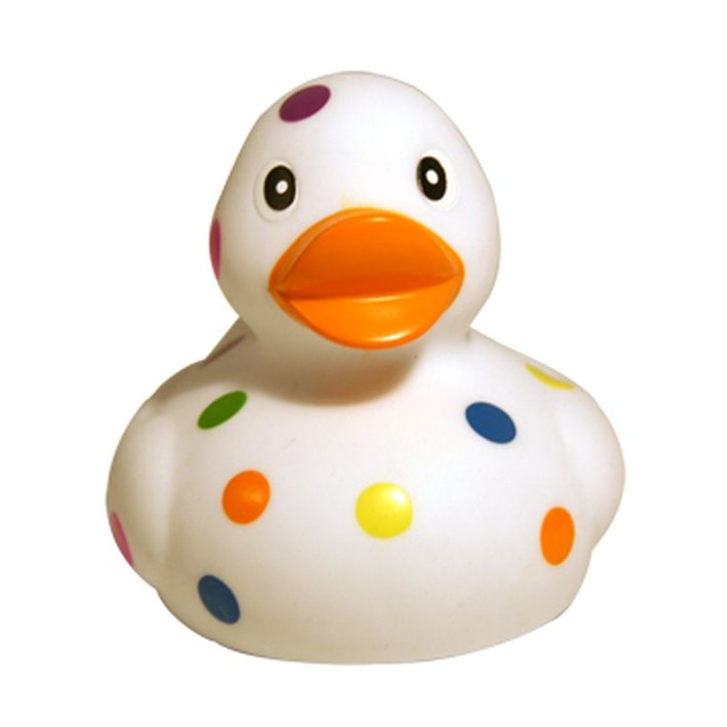 Canard de bain motifs pois lumineux