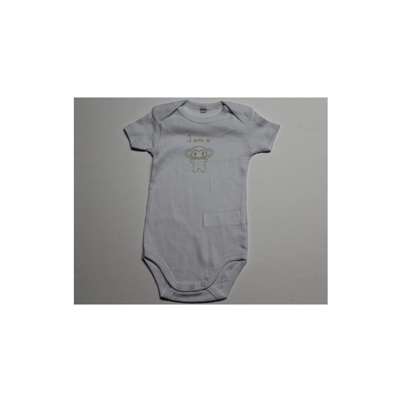 Body blanc à motif 12 mois Body blanc à motif 12 mois