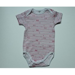 Body rayé rose 12 mois 