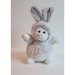 Peluche Boule 'Lapin- Souris' Rose Pâle 