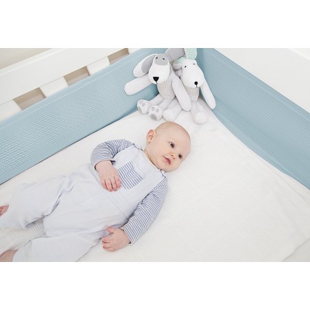 Tour De Lit Bébé Respirant 4 Côtés En Maille 3D – Anti-choc Et Confortable Pour Le Sommeil (Rose)