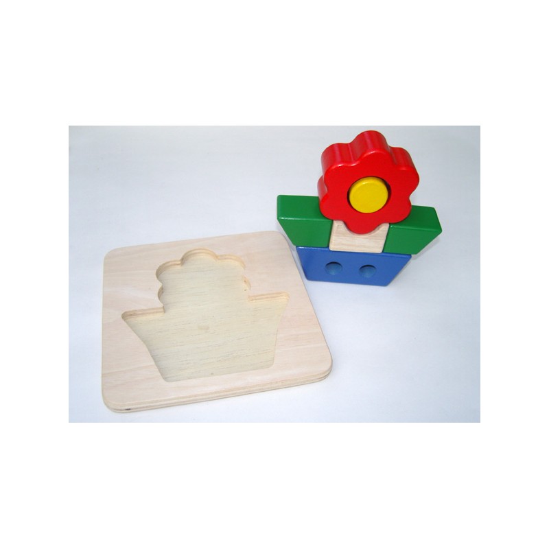 Puzzle en bois 3D 'fleur' Puzzle en bois 3D 'fleur'