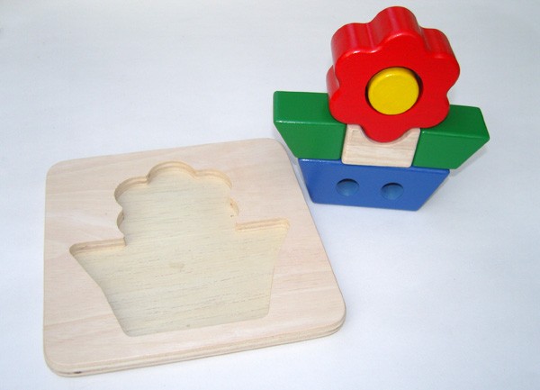 Puzzle en bois 3D 'fleur'