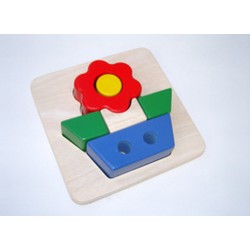 Puzzle en bois 3D 'fleur' 