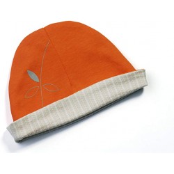 Bonnet réversible 'mandarin orange'  6-12 mois 