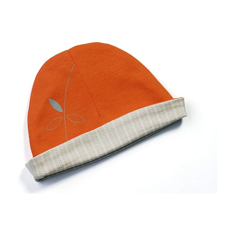Bonnet réversible &#039;mandarin orange&#039;  6-12 mois