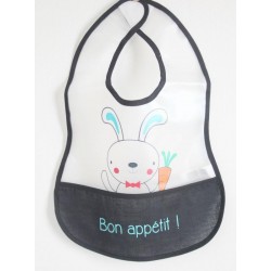 Bavoir 'Bon appétit !'  Lapin