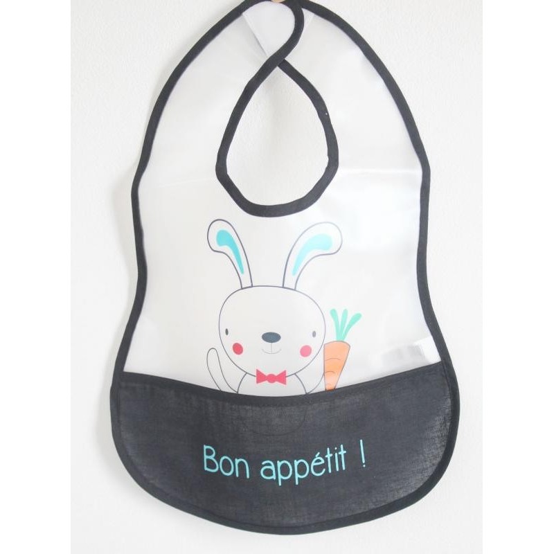 Bavoir &#039;Bon appétit !&#039;  Lapin