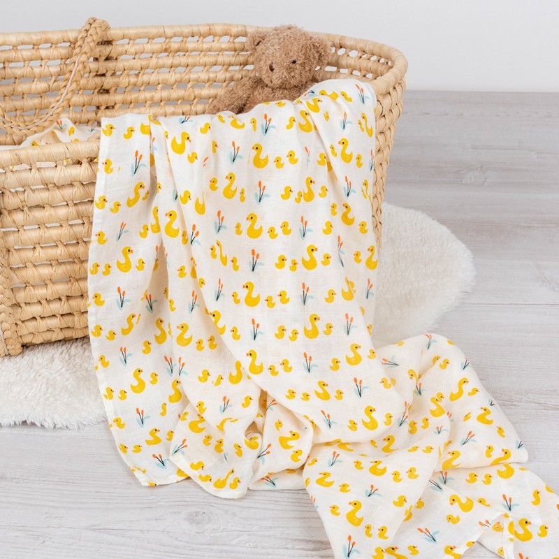 Maxi lange Petits Canards en coton et bambou Maxi lange Petits Canards en coton et bambou