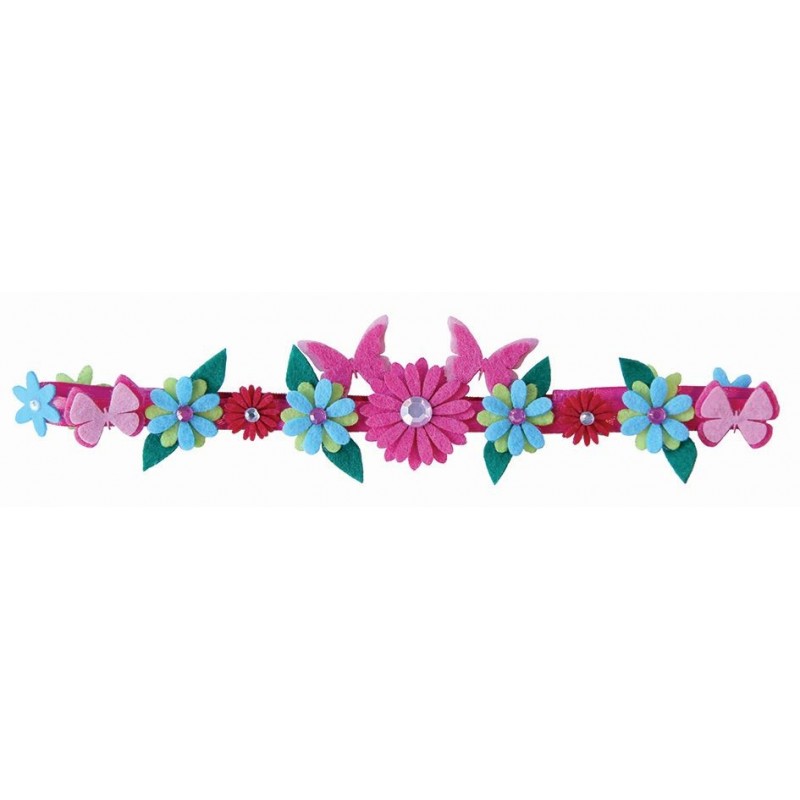 Bandeau pour cheveux &#039;Fleurs et Papillons&#039;