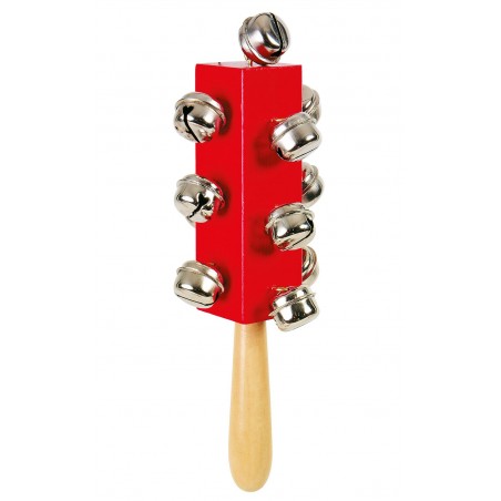 Hochet rouge à grelots
