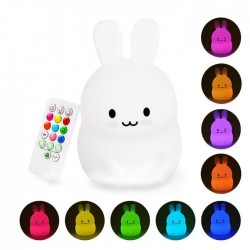 Veilleuse Lapin Rechargeable Portable 9 couleurs 