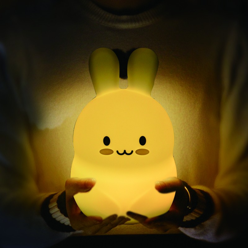 Veilleuse Lapin Rechargeable Portable 9 couleurs Veilleuse Lapin Rechargeable Portable 9 couleurs