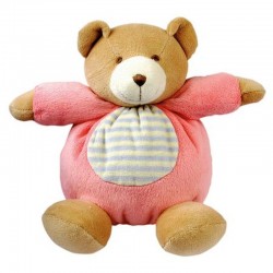 Doudou boule ours rose 'BINO'