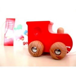 Locomotive rouge en bois dès 2 ans