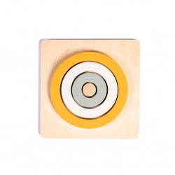 Puzzle en bois "3 cercles Ocre" 1er âge 