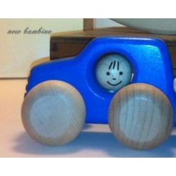 Voiture 4x4 en bois  bleu 