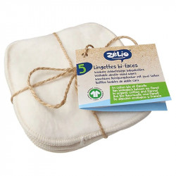 5 lingettes bi-faces Coton...