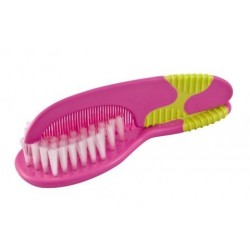 Brosse à cheveux et peigne roses pour bébé 