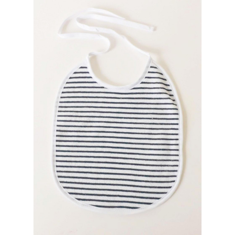 Bavoir à lacets Rayures marine Bavoir à lacets Rayures marine