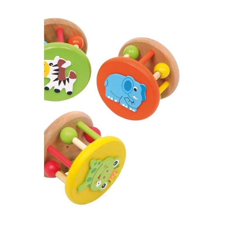 Hochets ronds (lot de 2) Elephant/Grenouille Hochets ronds (lot de 2) Elephant/Grenouille