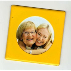 Mini cadre photo magnétique jaune 
