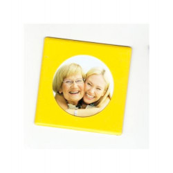 Mini cadre photo magnétique jaune 