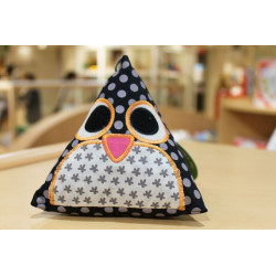 Doudou hochet Hibou noir 