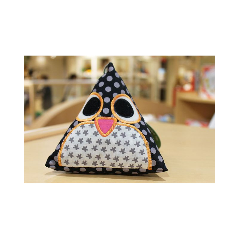 Doudou hochet Hibou noir