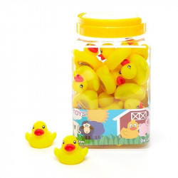 TD® canard de bain flottant bebe jaune enfant en silicone jouet