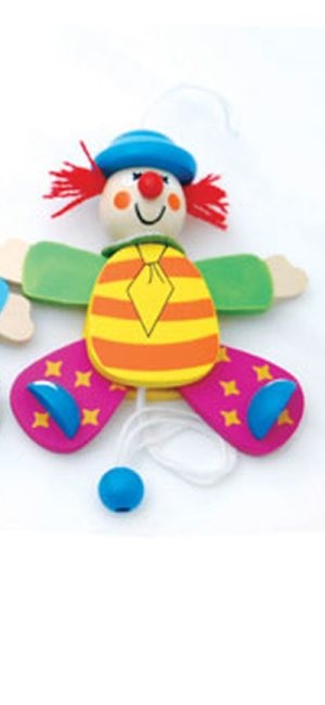 Jouets en bois à empiler Clown chapeau rouge EverEarth®- Ekobutiks® l ma  boutique écologique, Jouets en bois