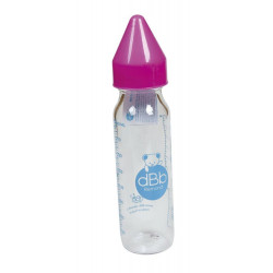 Biberon verre Régul'air Tétine silicone 240 ml Rose 