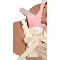 Doudou bio Zmooz rose dès la naissance 